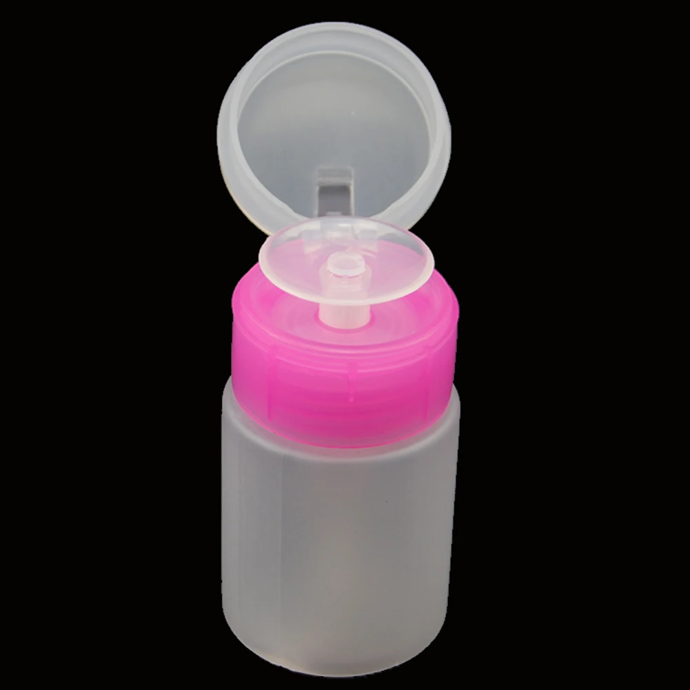 1pc Mini Pump Dispenser Nail Polish Holder Alcohol Remover Empty Bottle