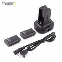 For Xbox 360 Controller Battery Dual Charger Base Charging Station Dock 2pcs Rechargeable Battery 4800mAh Gamepad Battery