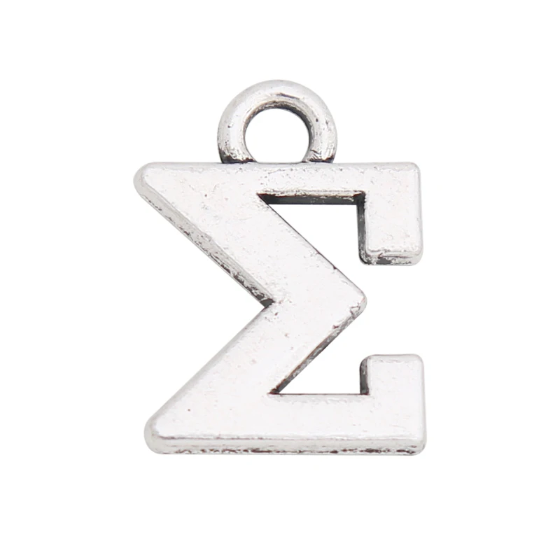 RAINXTAR онлайн Оптовые греческие буквы Sigma Summation Formula Alloy Charms 11*15 мм 50 шт AAC835|alloy charms|charms