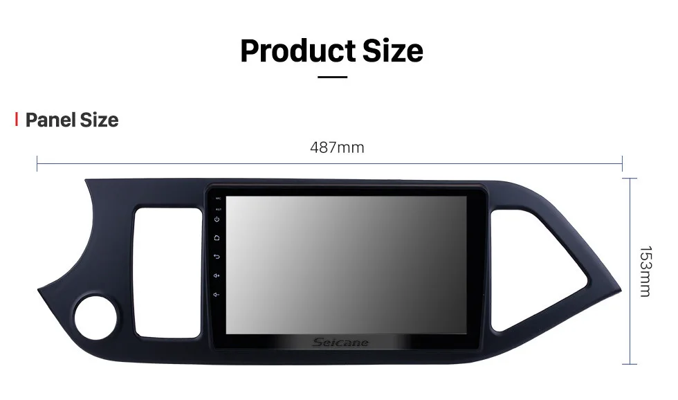 Top Seicane 9" Android 7.1/8.1 Car GPS Radio For 2011-2014 KIA PICANTO Morning HD 1024*600 Touch Screen Bluetooth Navigation system 17