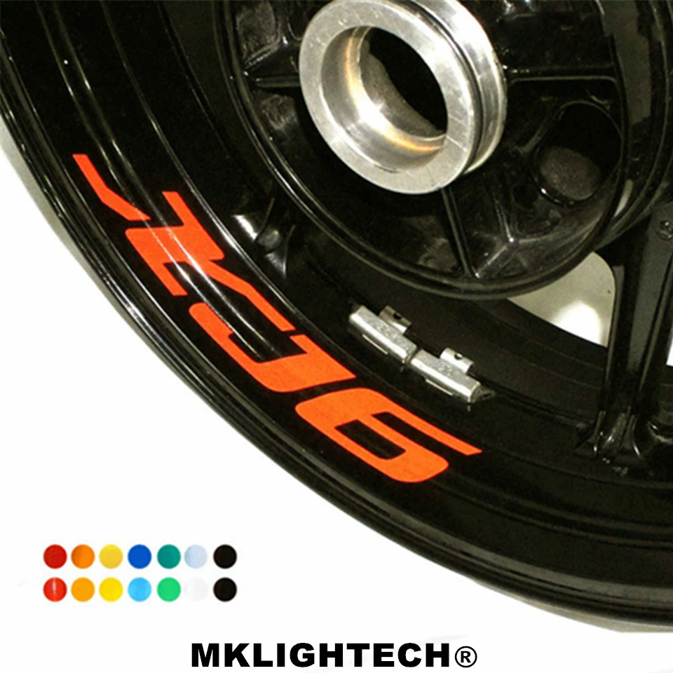 

k-sharp 8 X CUSTOM INNER RIM DECALS WHEEL Reflective STICKERS STRIPES FIT YAMAHA XJ 6