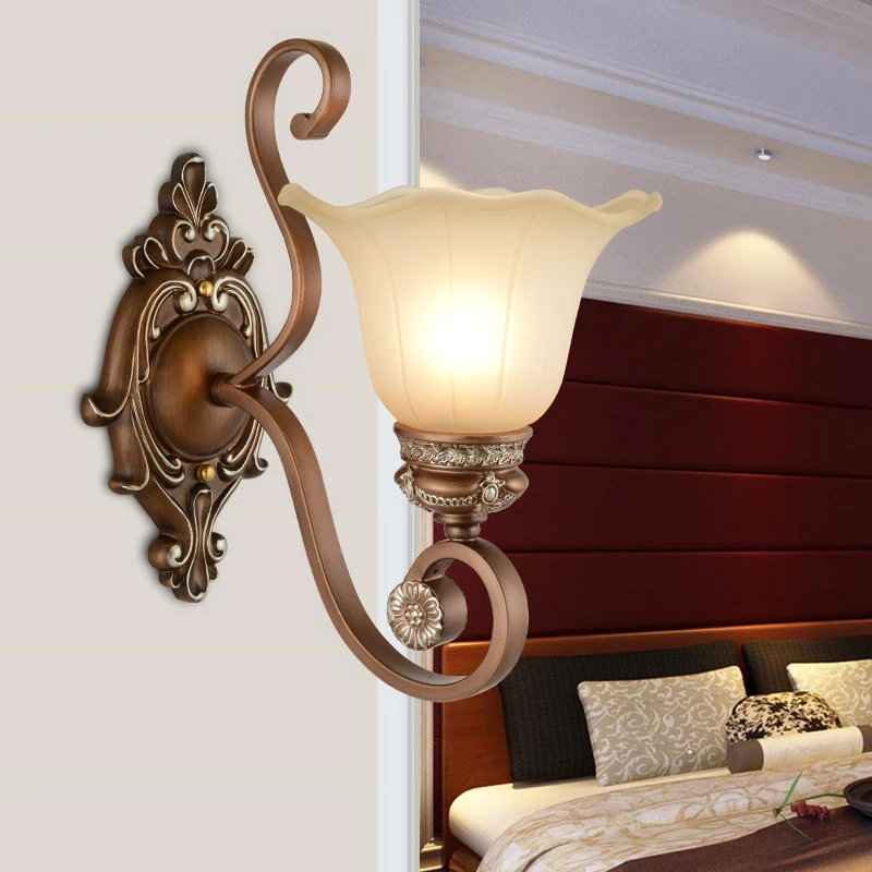 Modern Double Glass Vintage Wall Lamp European Style LED Wall Light Mirror lamps For Indoor Home Lighting Wall Sconce