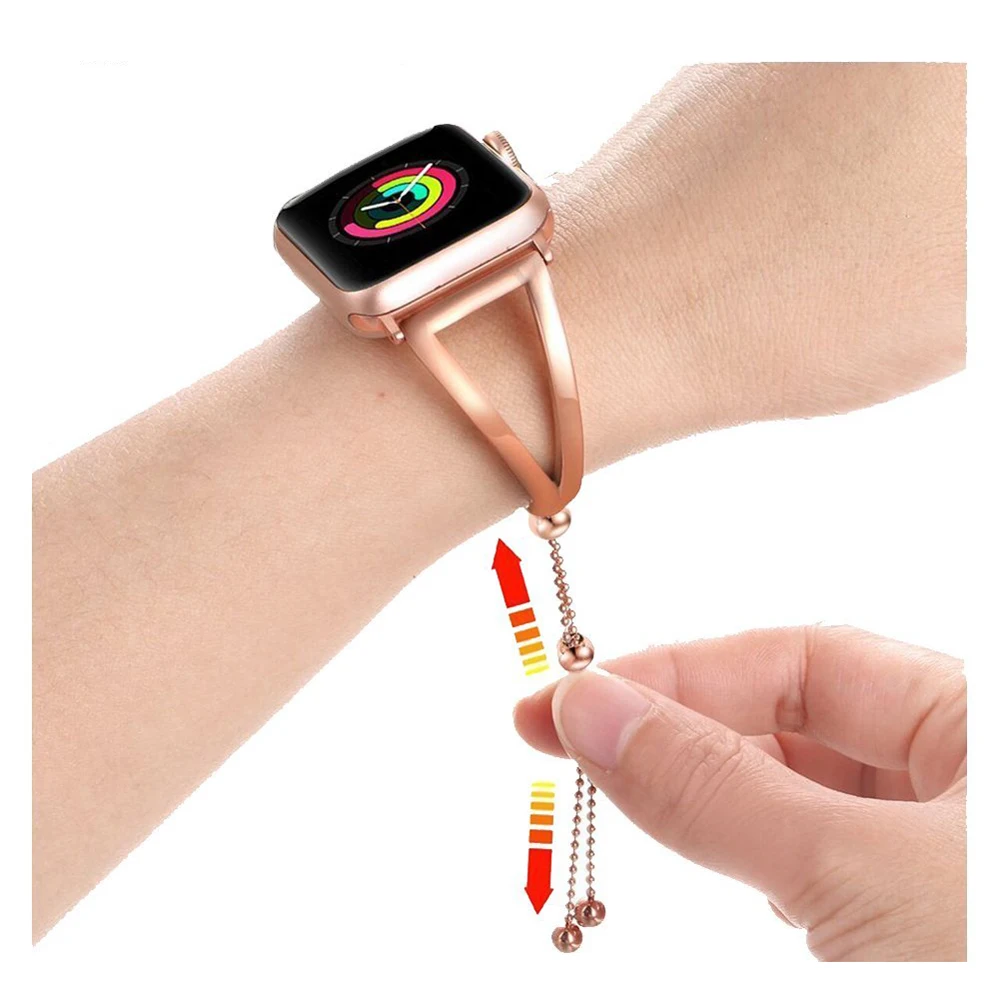316L Нержавеющая сталь ремешок для наручных часов Apple watch 6 Группа 44 мм 40 iwatch 42