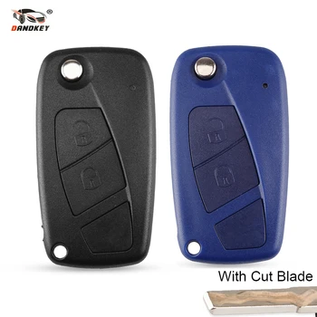 

Dnadkey cut blade Blue Remote Car Key Case Shell Cover Fob Blank For FIAT Punto Ducato Stilo Panda Idea Doblo Bravo