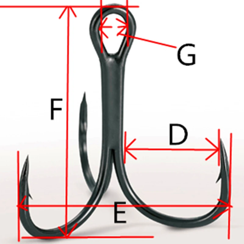 100 шт. тройной рыболовный крючок из высокоуглеродистой стали тройные рыболовные Крючки рыболовные крючки Размер диапазон 16-92 мм тройные рыболовные крючки Крючки