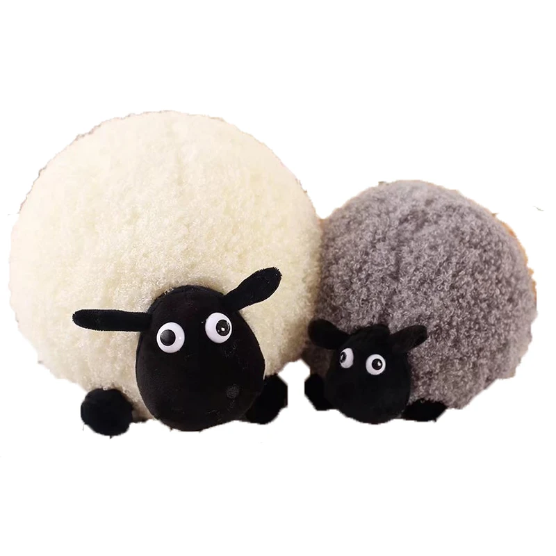 Lovely Cartoon Sheep Lamb Doll Stuffed Soft Plush Toy White Gray Baby