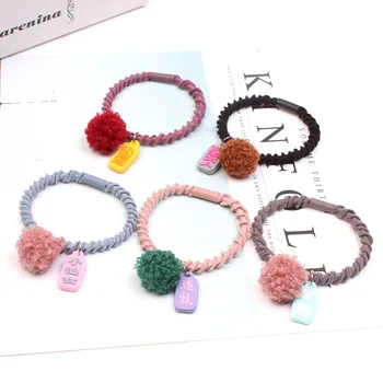 

10Pcs/Set Women Rubber Band Winter Fluffy Leopard Letters Ponytail Accessories Girls Hair Ring Headwear Hair Rope Female Scrunch
