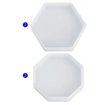 

Silicone Mold Mirror DIY Epoxy Resin Crafts Jewelry Making Pendant Decoration Geometric Hexagonal Molds for Fondant Ornaments
