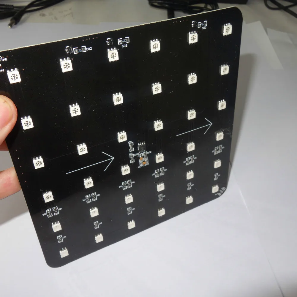 

UCS2903 IC controlled 5050 LED pixel panel;DC24V;15cm*15cm size;6*6 leds;total one panel works as one pixel