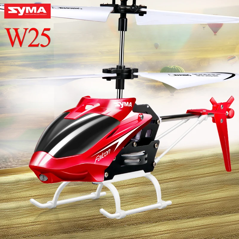 Original Syma W25 RC Helicopter Drone 2 Channel Indoor Remote Control Aircraft with Gyro Radio Control