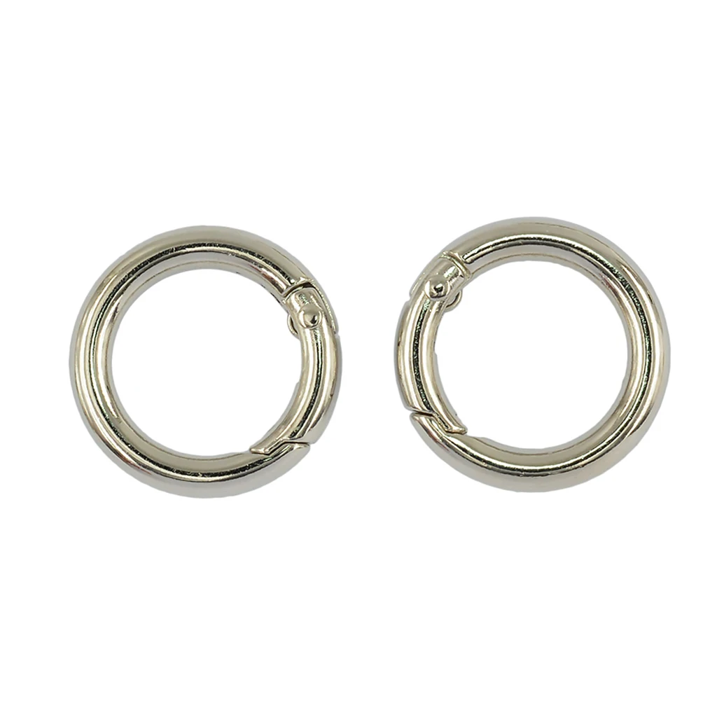 10 Pieces Zinc Alloy Circle Spring Snap Hooks Clip Keychain Key ring for Climbing Backpack Buckle