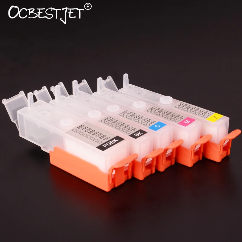 

5Colors/Set For Canon PGI-250 CLI-251 Refillable Ink Cartridge With ARC Chip For Canon PIXMA IP7220 MG5420 MG5520 MX922 MX722