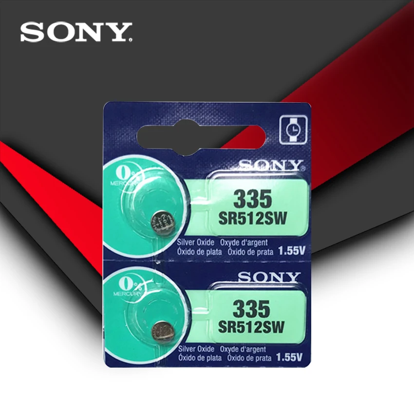 

2pc Sony 100% Original 335 SR512SW 1.55V Silver Oxide Button Cell Coin Battery MADE IN JAPAN
