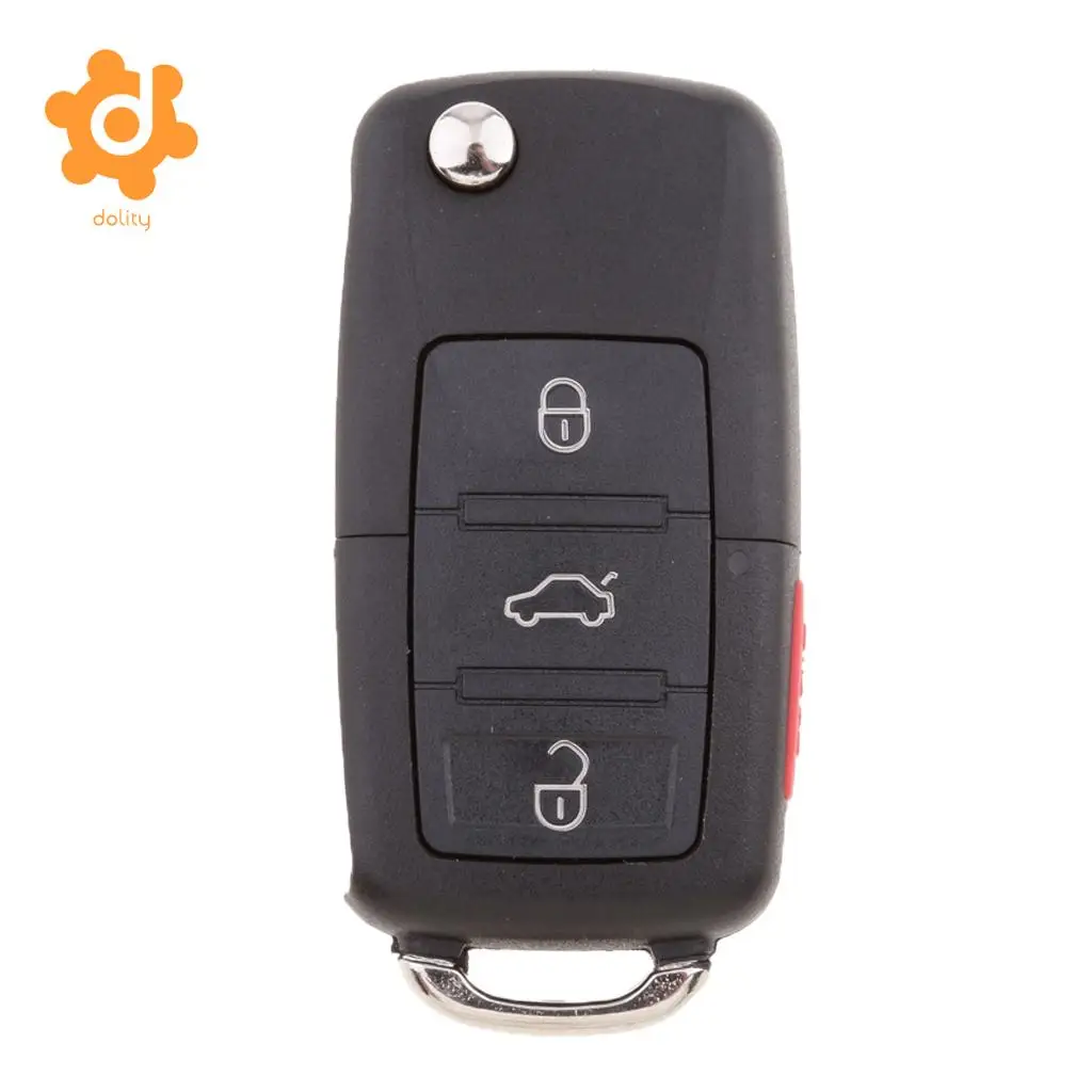 4 Button Car Remote Folding Key Replacement for VW Bora Passat Golf Jetta