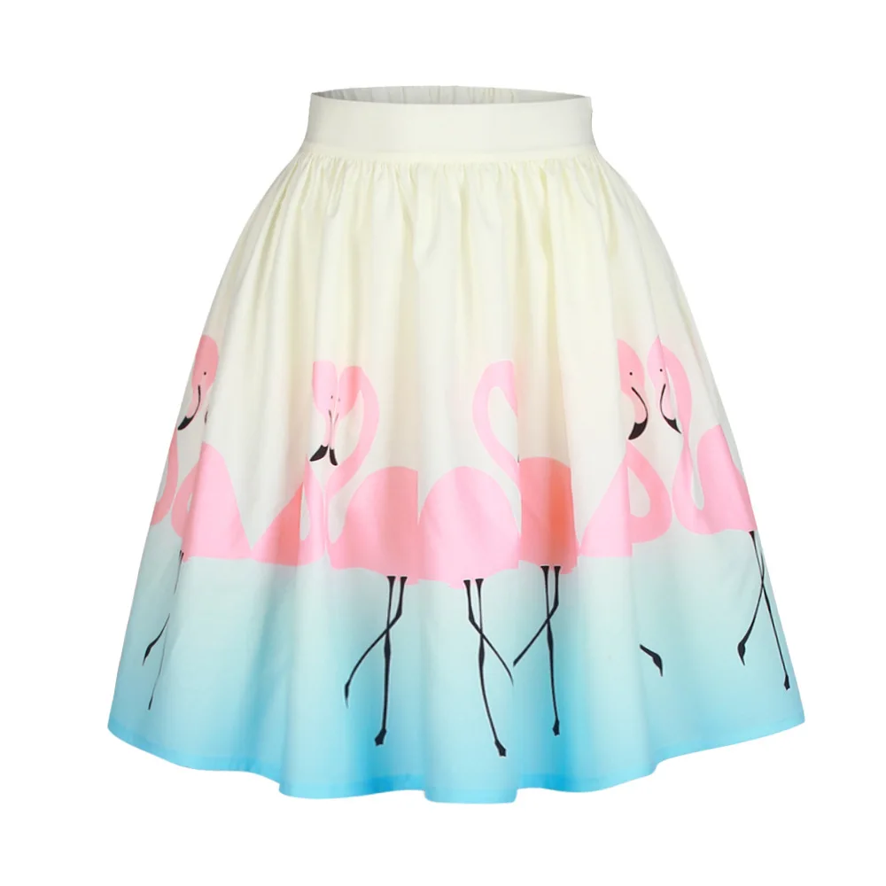 Летнее модное женское повседневное бальное платье из полиэстера с креативным принтом осьминога до середины икры, юбки для милых девочек, раздельные