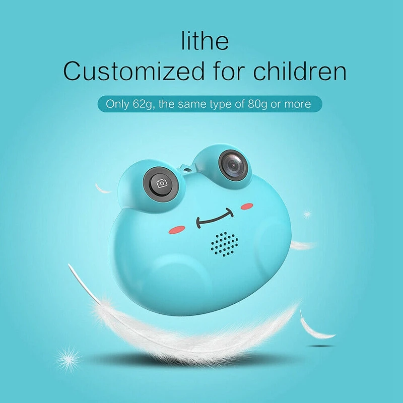K5 Цифровая камера Hd детская мультяшная анти-осенняя маленькая лягушка камера(синий