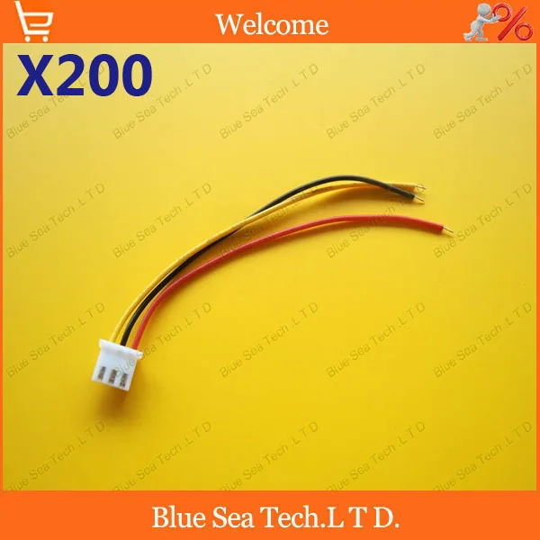 

200 pcs 3 Pin 2.54mm Connector XH-3P plug with 10cm cable,use for Electronic model / Automobile/PCB ect.Free Shipping