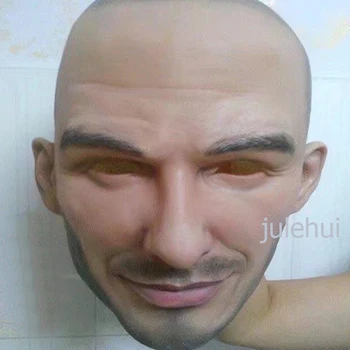 

Free shipping Halloween Party Cosplay Famous Man David Beckham Face Mask Latex Party Real Human Face Mask Cool realistic mask