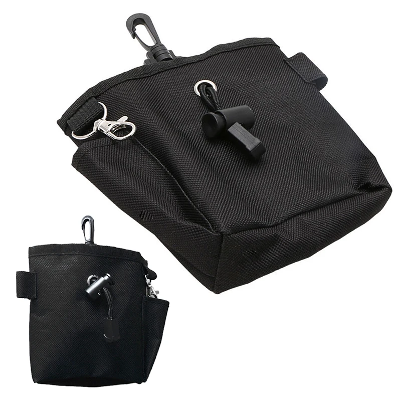 Mayitr Portable Pet Dog Puppy Training Treat Snack Black Bag Feed Bait Food Pouch Belt Bags