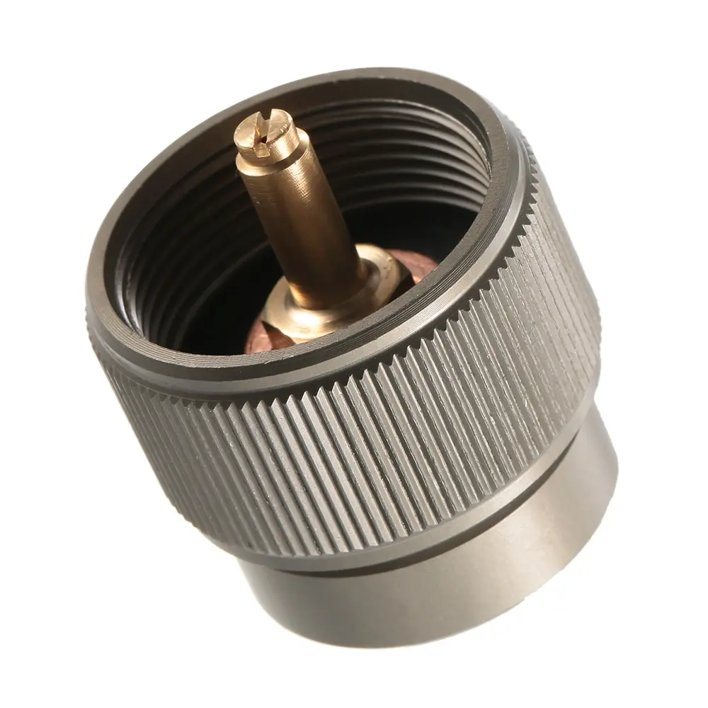 

1L Outdoor Camping Propane Stove Convert Adapter Practical Small Gas Tank Input EN417 Lindal Valve Output Canister Head Adapter