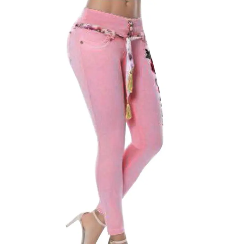 SELX Men Closed-Bottom Ruched Stylish Casual Slim Fit Jeans Denim Pants
