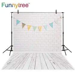 Funnytree фоны для фотосъемки Студия Белый кирпичная стена флаги деревянный пол для фотосессии фон фотобудка для фотосессии с принтом