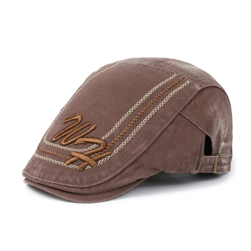 [NORTHWOOD] высококачественный Ретро берет мужской Gorras Planas берет летний мужской бренд плоская кепка для взрослых хлопок Материал Размер 55-60 см - Цвет: Brown