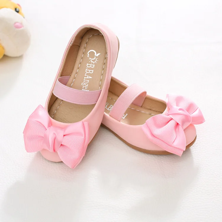 

qloblo Summer Baby Girls party Leather shoses Kids Dress Shoes Designer Princess Shoes high quality with big bow for Spring