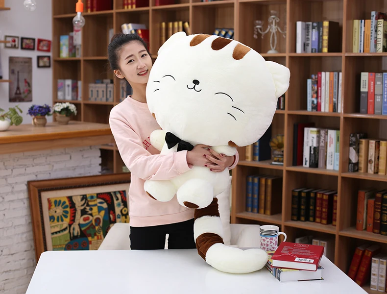 kawaii cartoon cat plush toy big stuffed animal cat doll pillow for children gift deco 28inch 70cm DY50683 (4)