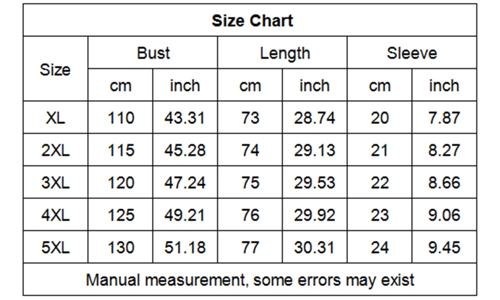 Gamiss Plus Size Chart