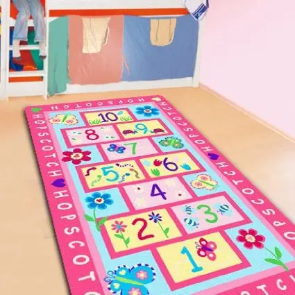 Модный Детский ковер Hopscotch милый розовый для спальни дизайнерские детские