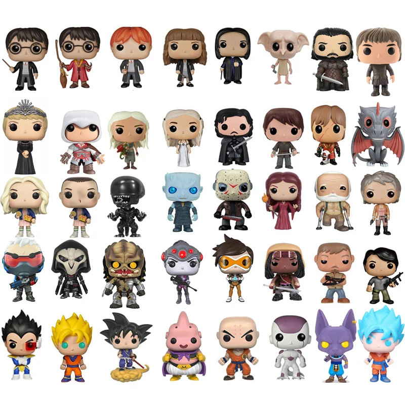 

Funko POP Harry potter Luna Game of Thrones Dragon Ball Z VEGETA Goku Eleven Alien Collection Action Figure toys for children