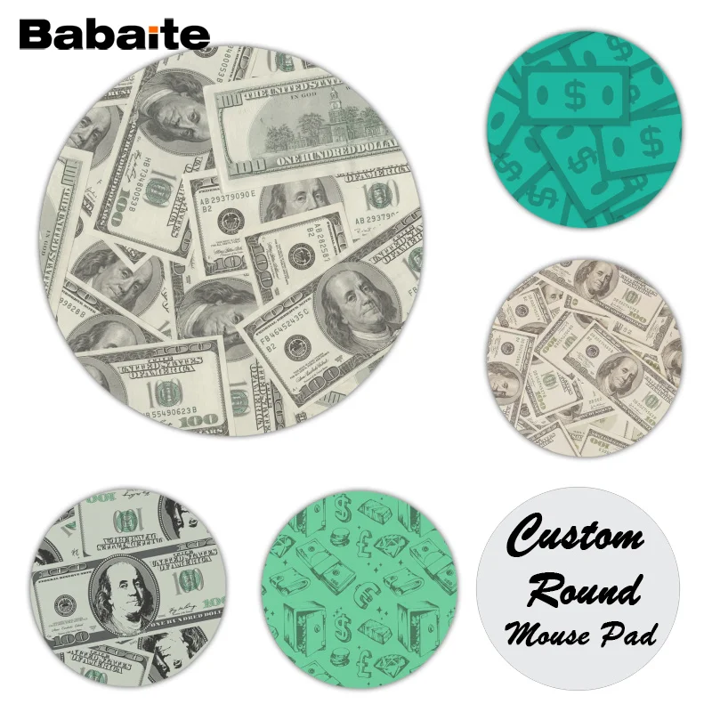 Babaite USD Currency Dollar Comfort Mouse Mat Gaming Mousepad Size for