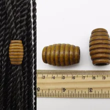 2 шт-5 шт спиральный стиль большое отверстие африканские волосы оплетка страшный дредлок деревянные бусины трубка около 11,5 мм Внутреннее отверстие аксессуар