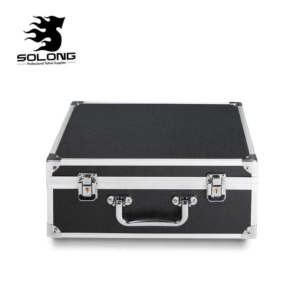 

Solong Tattoo Large Luxury Aluminium Alloy Professional Carry Case for Tattoo Kit Tattoo Supplies TA702