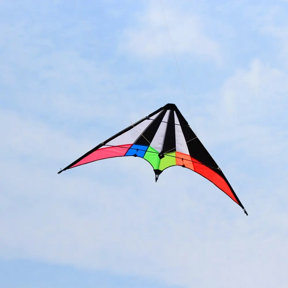Outdoor Fun Sports NEW 48/ 71 Inch Dual Line Stunt Kites / Rainbow Kite With Handle And Line Good Flying 5