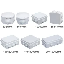 1 шт. ABS пластик IP65 водонепроницаемый распределительная коробка DIY открытый Крытый универсальный Электрический проект корпус кабель