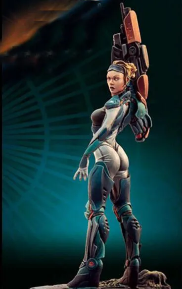 

65mm Resin Kits Mechanical Female Warrior 1pc (no base) Not Assembled Uncolored