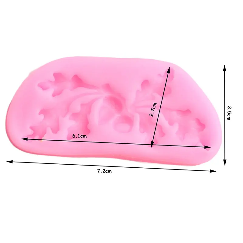 Дубовые листья желудь силиконовые формы торт кайма для мастики Плесень DIY Инструменты для украшения торта для вечеринки шоколадный Gumpaste конфеты глина плесень