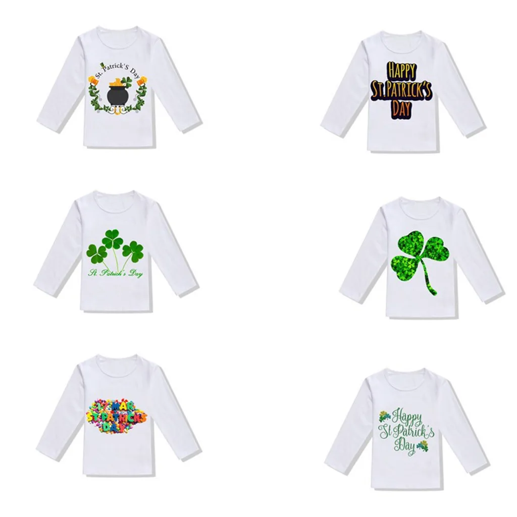 Infant Baby Girl Boy St.Patrick’s Day T Shirt Irish National Day Tops Blouse UK 