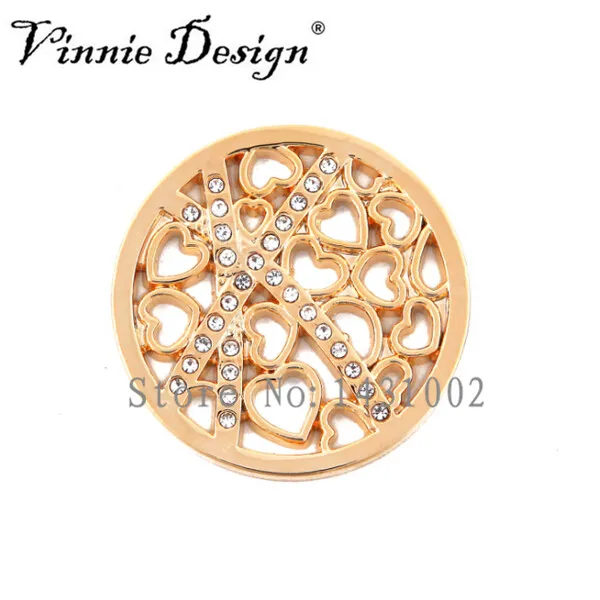 Vinnie Design Jewelry 25MM Small Multi Hearts Coin Disc for My Holder Frame Pendant | Украшения и аксессуары
