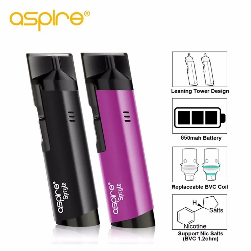 Набор электронной сигареты aspire Spryte сменная катушка AIO для вейпа с корпусом BVC 1 8 Ом