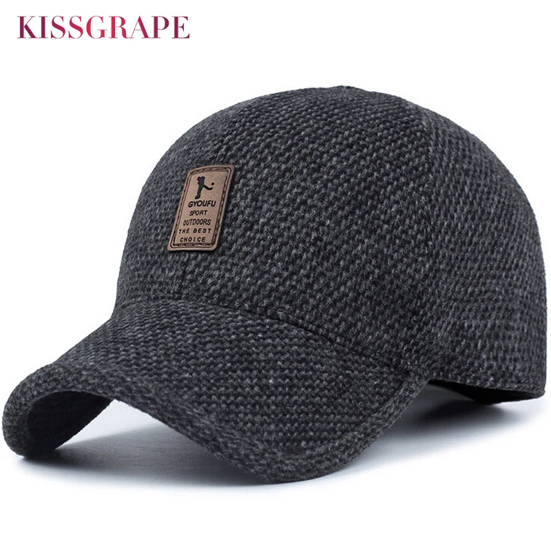 New Fashion Winter Warm Cotton Cap Baseball Cap Ear Flaps for Men Hat Snapback Thickened Black Baseball Caps Dad Hats for Father New Fashion Winter Warm Cotton Cap Baseball Cap Ear Flaps for Men Hat Snapback Thickened Black Baseball Caps Dad Hats for Father