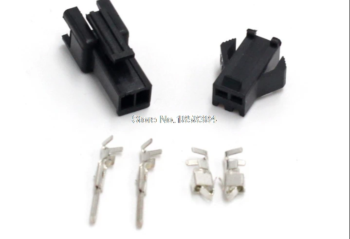 

20Set/lot 2 Pin JST Connector 2.54mm Aeromodelling Electric Toy SM Connector Plug ( Terminal + Male + Female )