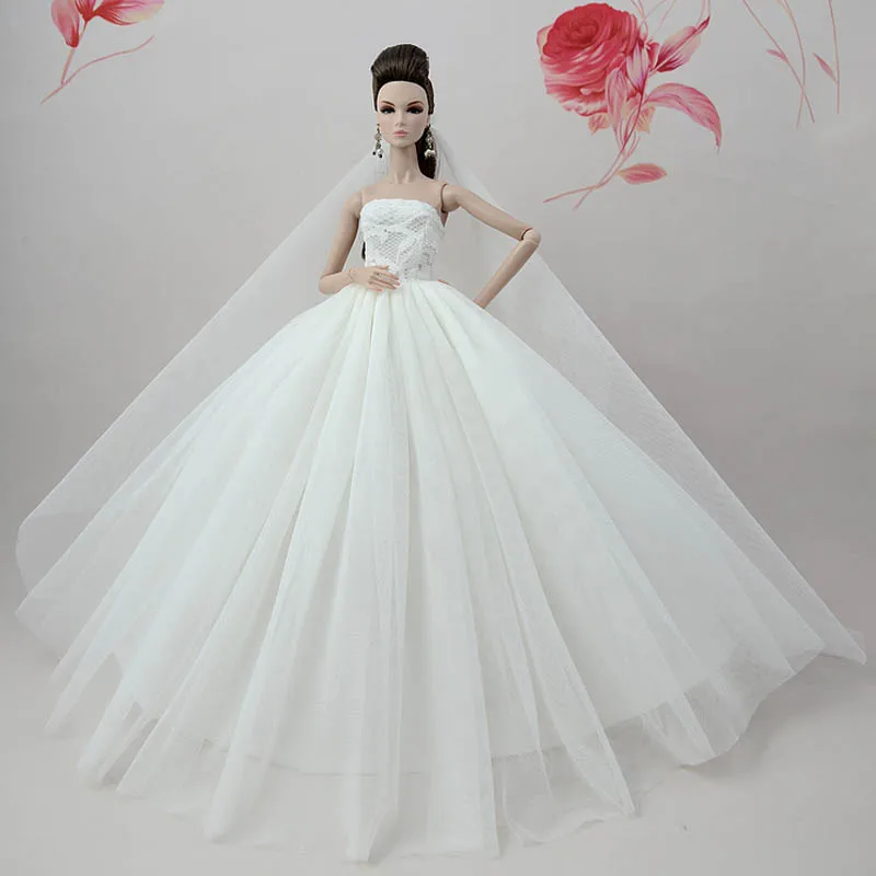 white barbie frock