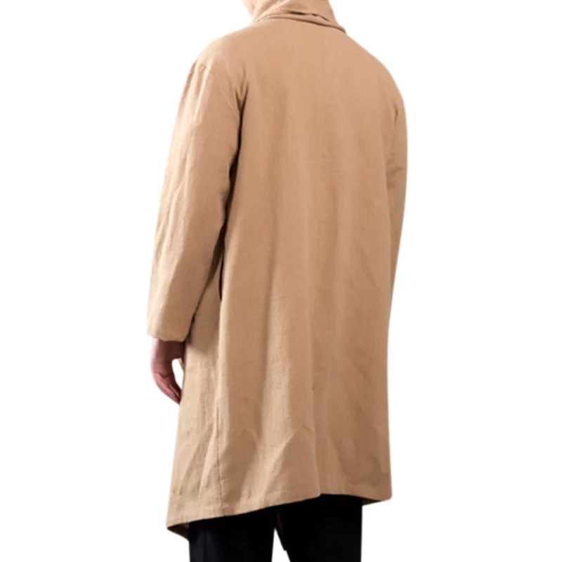 Streetwear Hoody Cardigan Men Long Outwear Shirts Long Sleeve Irregular Male Cloak Casual Trench Mantle Coat Outfits Trench Big -