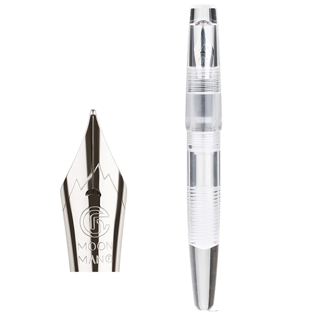 

Moonman C2 With Eyedropper Durable Student Writing Thread Design Fine Nib Acrylic Office Transparent Fountain Pen Demonstrator