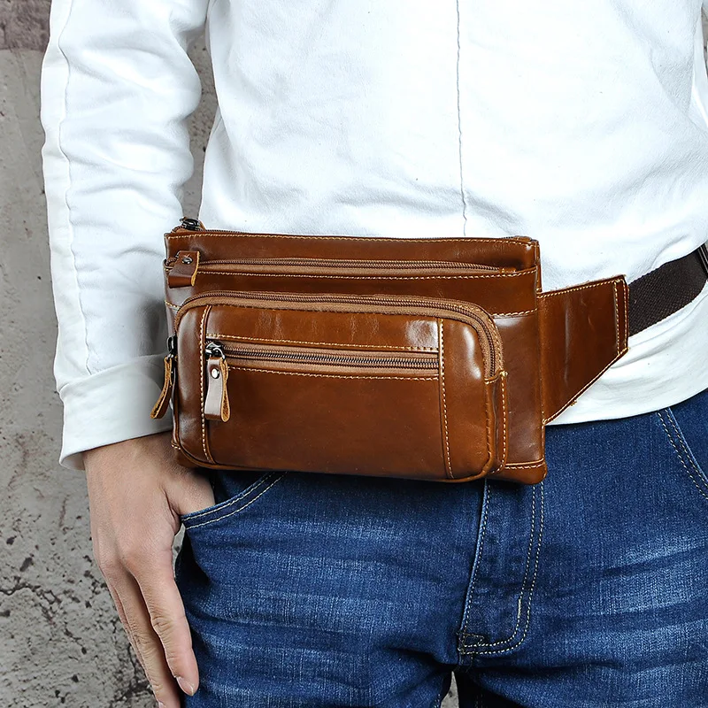 Leather Shoulder Strap Bag Mens