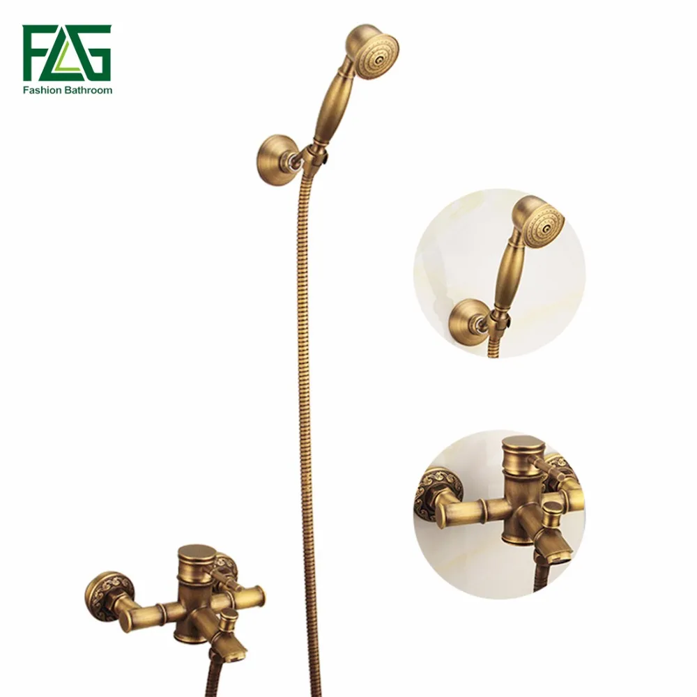 Antique Brass Hand Shower Sets Solid Brass Hand Shower Mixer, Antique