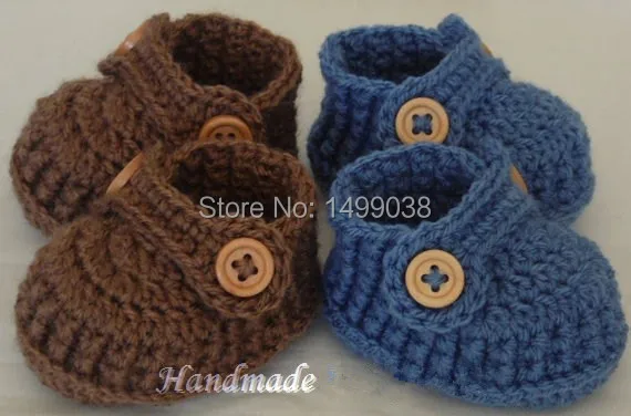 knitted baby boy shoes